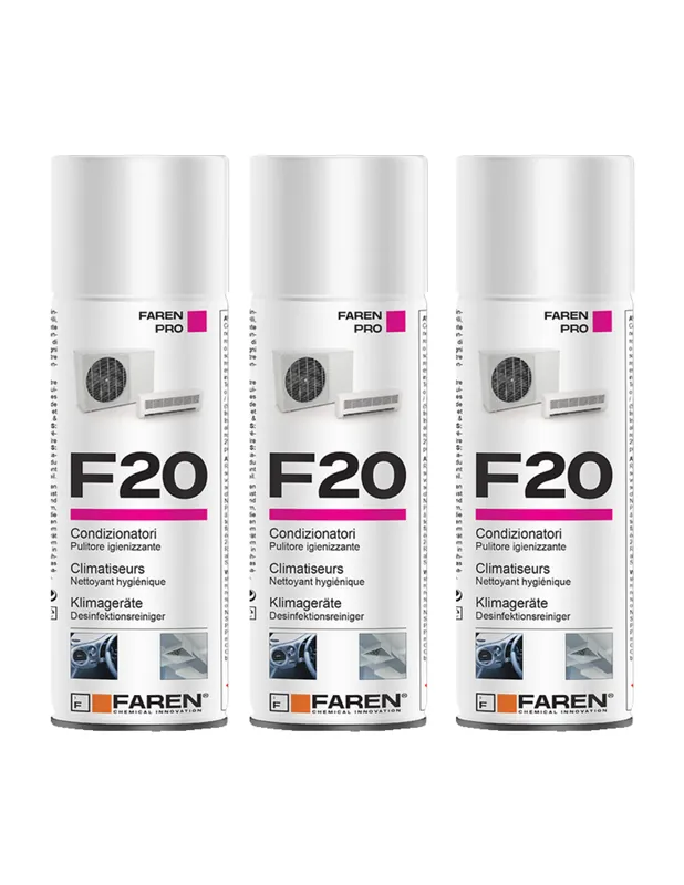 Faren F20 Igienizzante Spray Profumato Per Climatizzatori Casa Auto 400ml 3 Pezzi Bestel Nu
