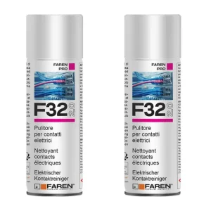 Nieuw Faren F32 Pulitore Contatti Spray Sgrassante A Rapida Evaporazione 400ml 2 Pezzi