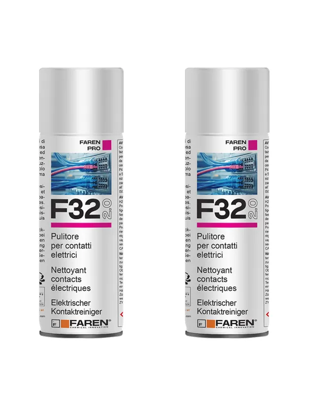 Nieuw Faren F32 Pulitore Contatti Spray Sgrassante A Rapida Evaporazione 400ml 2 Pezzi
