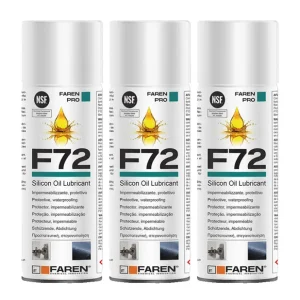 Faren F72 Olio Silicone Spray 400ml Lubrificante Idrorepellente Metalli 3 Pezzi Dagaanbieding