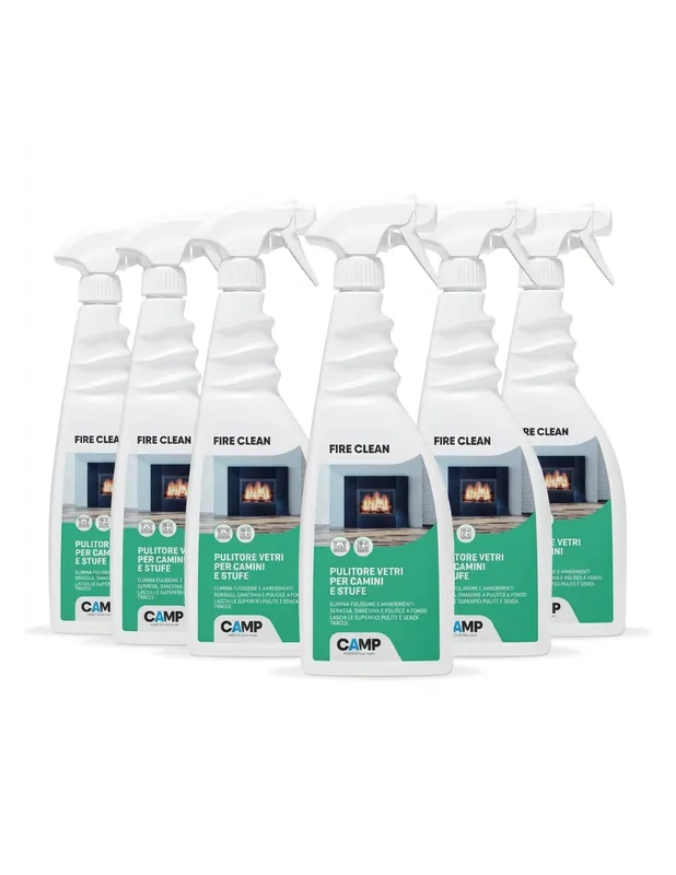 Koopje KIT 6 Fire Clean Da 750 ml Pulitore Decarbonizzante Vetri E Superfici Di Camini