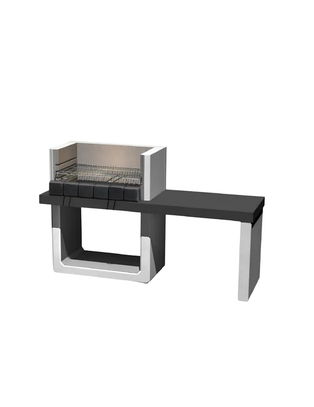 SAROM Barbecue Porto New Legna Carbonella 160 x 51,5 x 96,8 cm Griglia E Ampio Tavolo Laterale Exclusieve Aanbieding