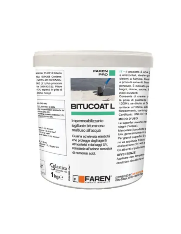 Faren BITUCOAT L Impermeabilizzante Bituminoso Superfici Orizzontali E Verticali 1 pz., 1 Kg Goedkoop