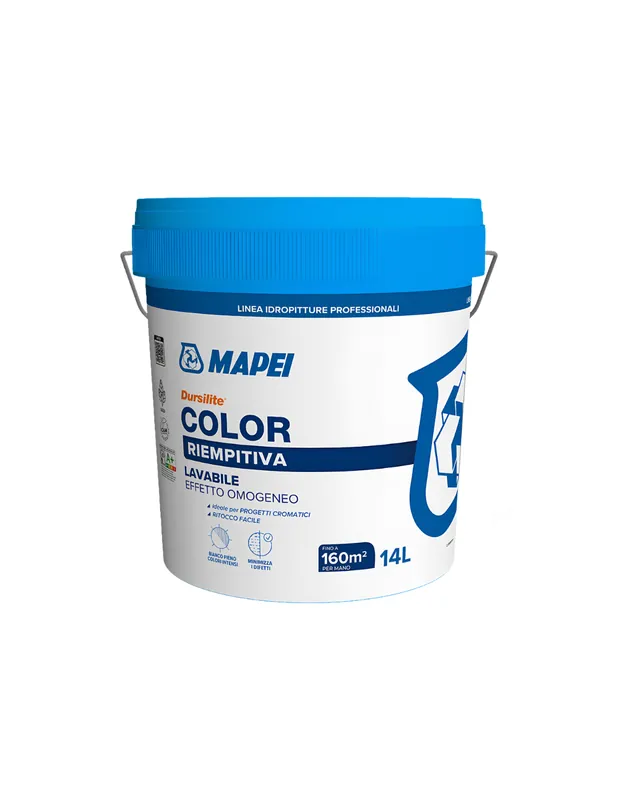 Uitverkoop Dursilite Color Idropittura Murale Riempitiva Lavabile Per Interni Fustino 14 L