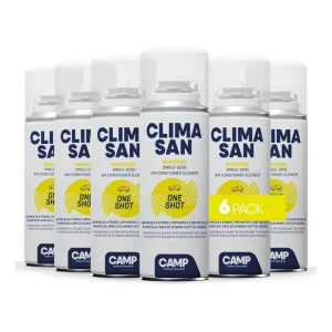 KIT 6 Pezzi Igienizzante CAMP ClimaSan OneShot Spray Climatizzatori Auto 200ml Bestel Nu