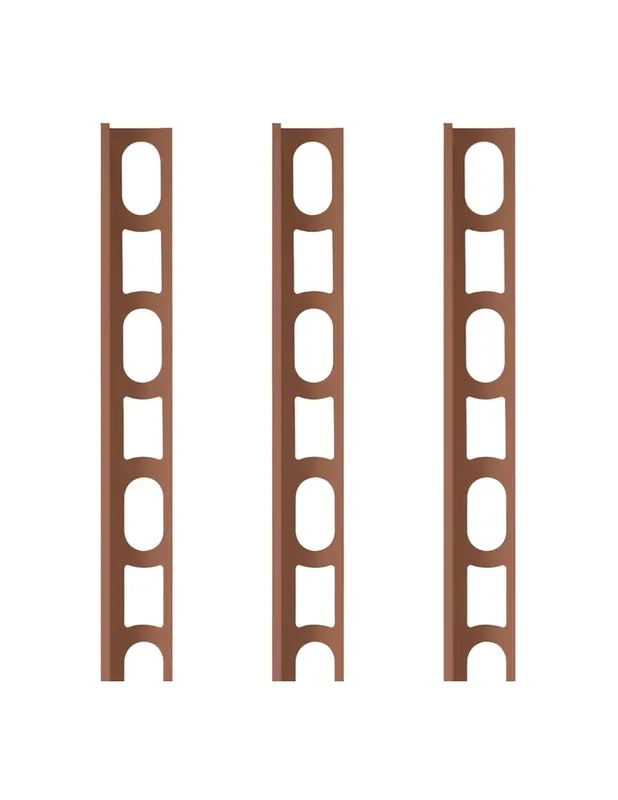Profili In Alluminio Verniciato Colore Cioccolato 144 a L per Finitura Parete Proangle 1 pz., 3 PZ Lage Kosten