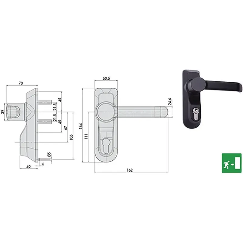 MANIGLIE CISA ESTERNE ART.07078.68,Eur 61,66 Actieprijs
