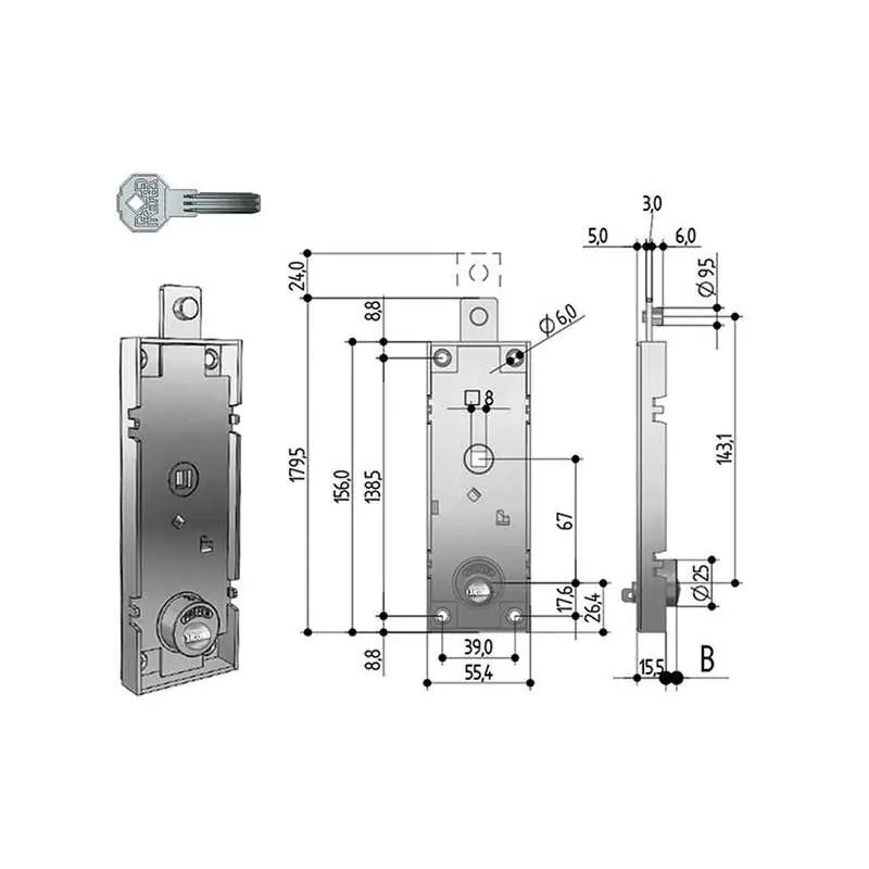 SERRATURE PREFER ART.W551 CILINDRO SICUREZZA,Eur Direct Beschikbaar