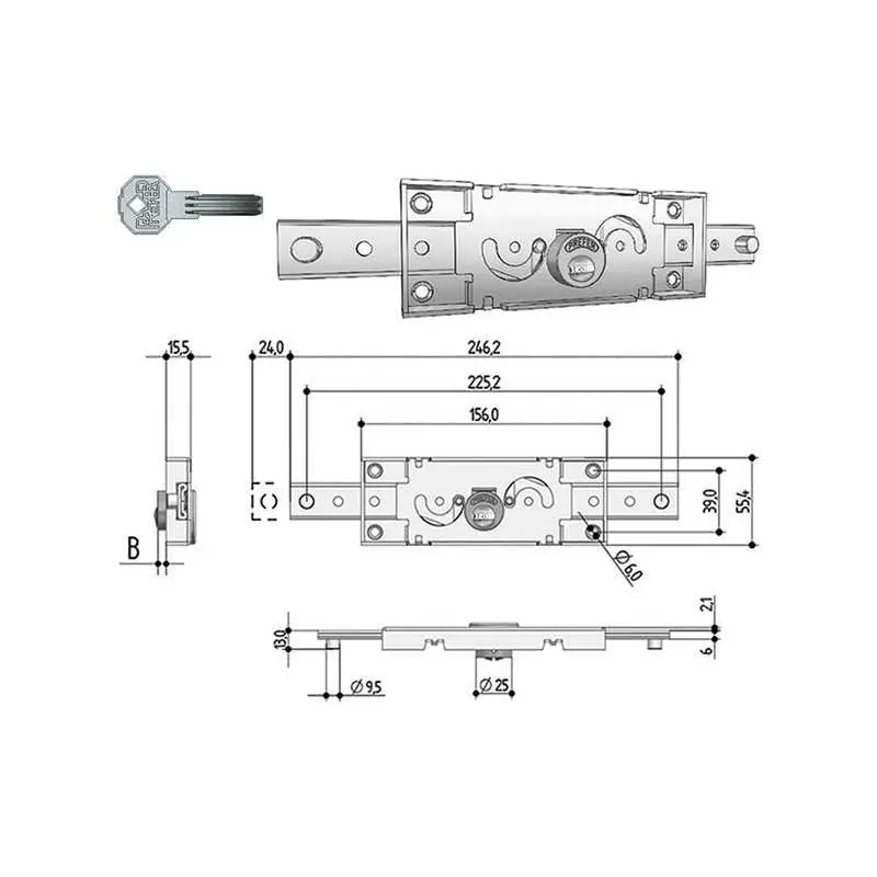 Lage Kosten SERRATURE PREFER ART.S211 CILINDRO SICUREZZA,Eur