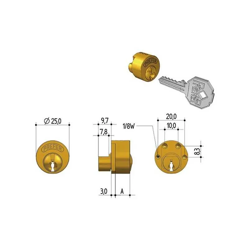 CILINDRI PREFER 6810.002 MM.14 TONDO,Eur 17,49 Must-Have