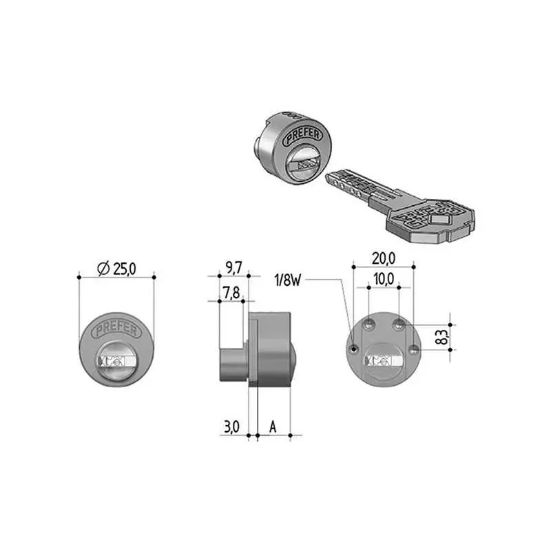 CILINDRI PREFER TOND.10,9 S810.0020,Eur 21,58 Goedkoop
