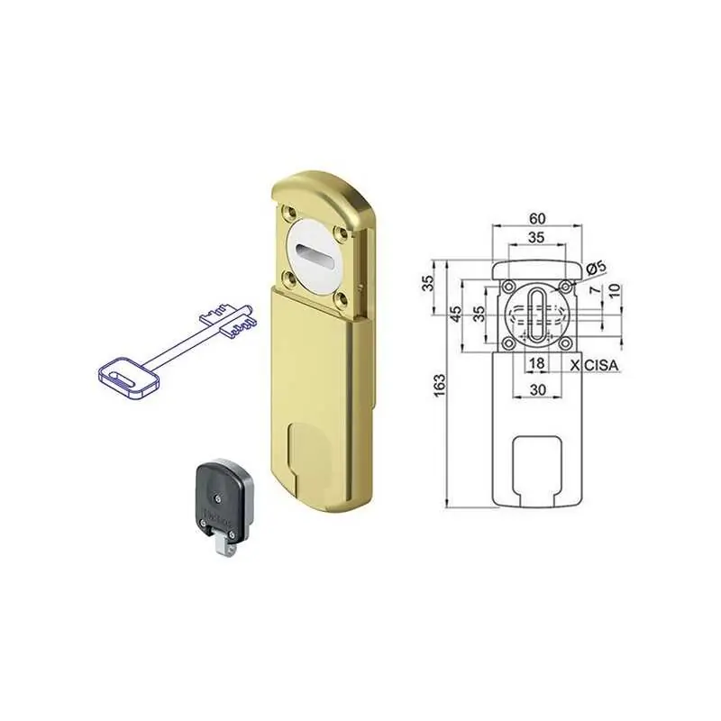 Meest Verkocht PROTEZIONE MAGNETICA DISEC MG410-4WDM,Eur 184,90 Finitura Ottone