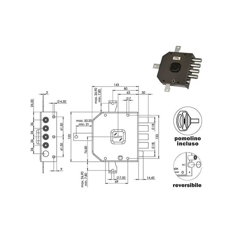 Snelle Levering SERRATURE MOIA A416 DM QUINT 4+S,Eur 125,88 Versione DESTRA