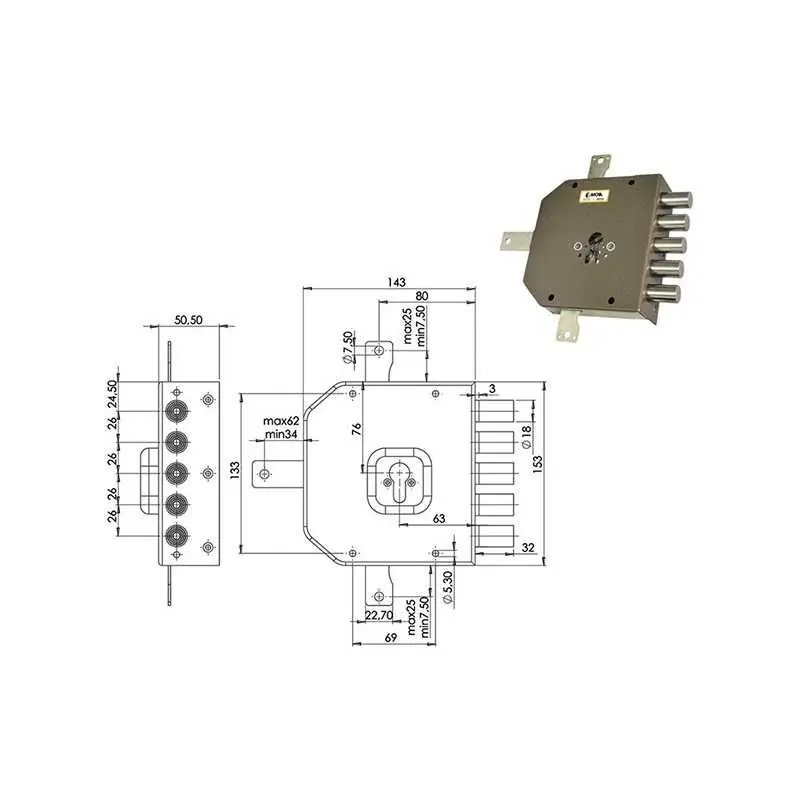 Hoge Kwaliteit SERRATURE MOIA A455 QUINT 5,Eur 90,57 Versione DESTRA