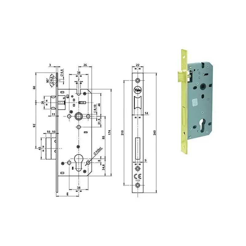 Betrouwbaar SERRATURA CORBIN 302 INFILARE,Eur 12,75 Entrata chiave 40