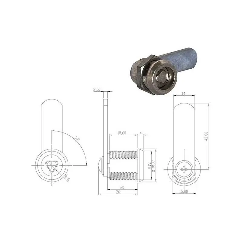 Meest Verkocht SERRATURE PER MOBILI OMR 160010 CHIAVE