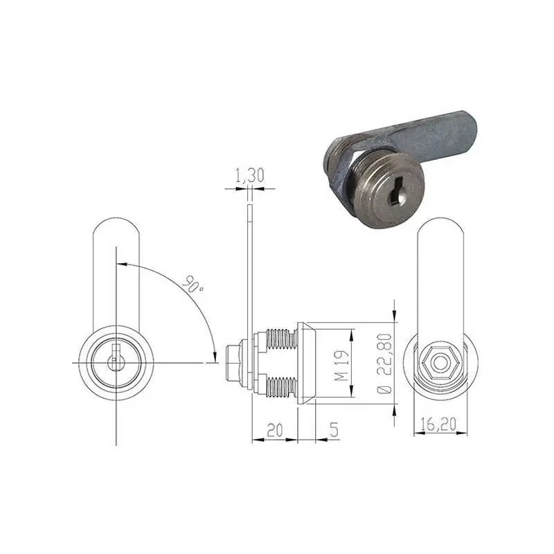 SERRATURE PER MOBILI OMR 165580 D.19,Eur 6,92 Finale Uitverkoop