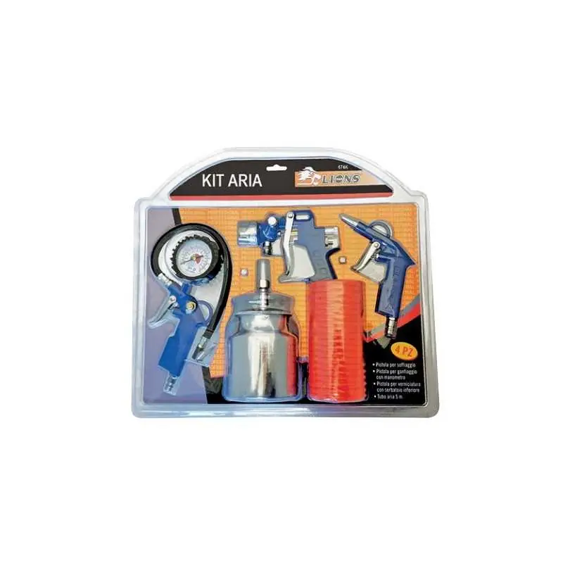 KIT PISTOLE PER COMPRESSORE LIONS 4PZ 674K,Eur Gereduceerde Prijs