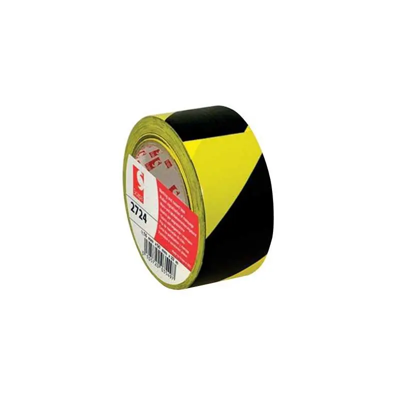 NASTRO ADESIVO SEGNALETICO GIALLO/NERO SCAPA,Eur Snelle Levering