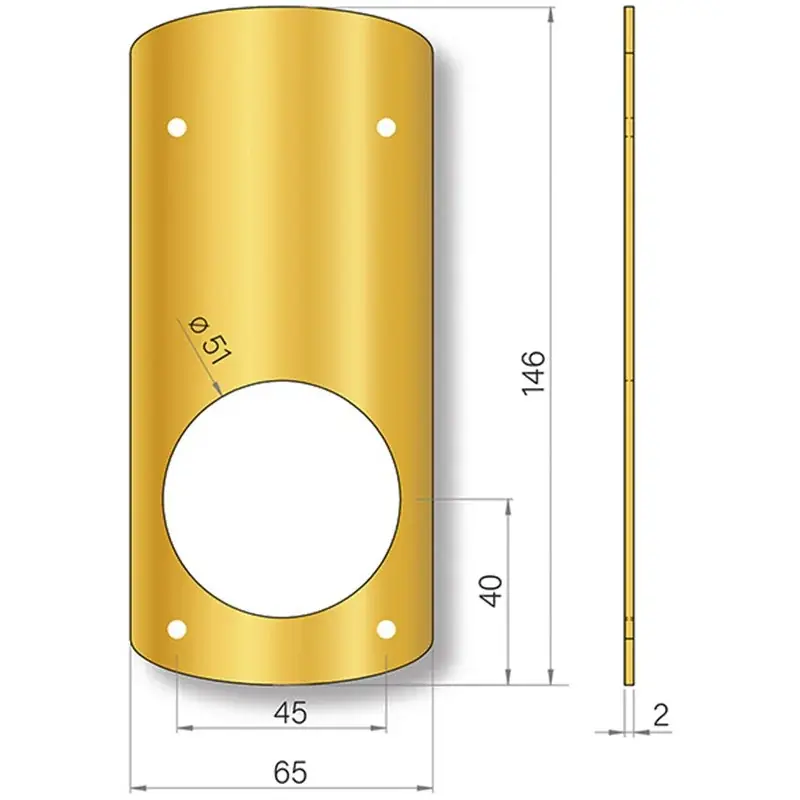 Dagaanbieding PLACCHE AZZI ESTERNE T3/F50 PER SERRATURE
