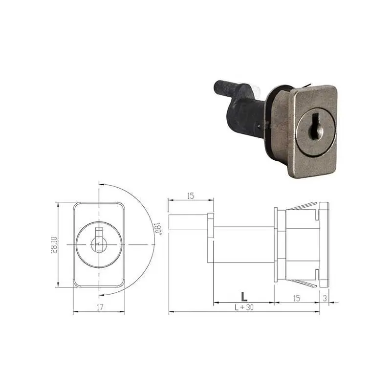 Gratis Retour SERRATURE PER MOBILI OMR X CASSETTIERE 10MM