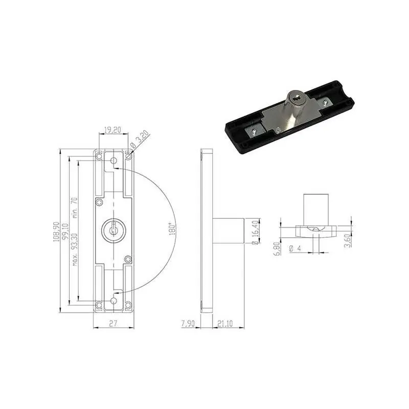 Direct Beschikbaar SERRATURE PER MOBILI OMR CREMONESE 2P 240415,Eur