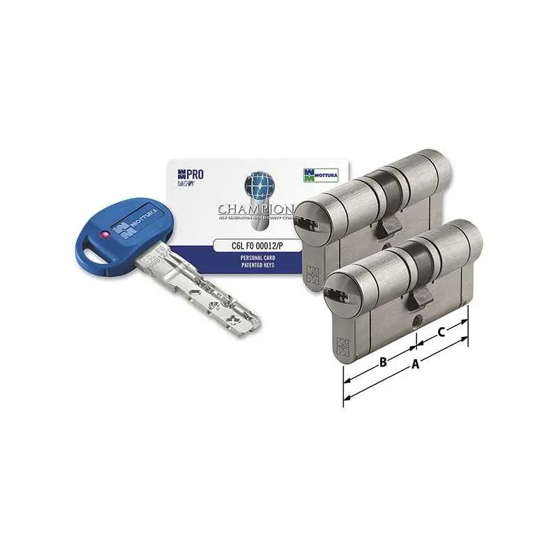 Laatste Kans KIT COPPIA CILINDRI MOTTURA PRO CHIAVE UGUALE