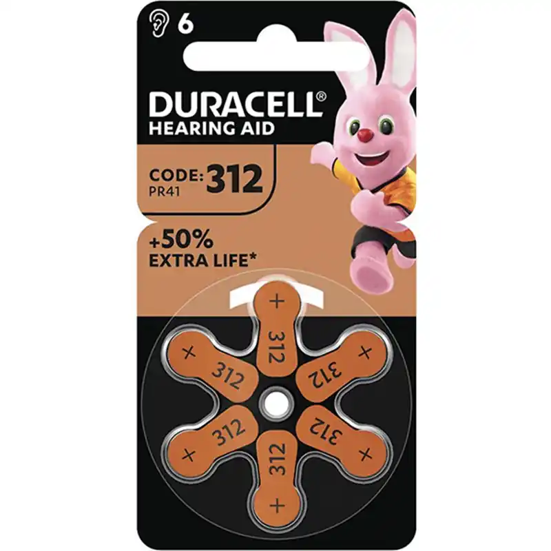 PILE DURACELL AP.ACUSTICI DA312 PZ6,Eur 5,71 Express Levering