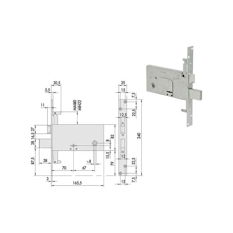 Tijdelijk Beschikbaar SERRATURE CISA INFILARE ART.57317.73,Eur 95,34