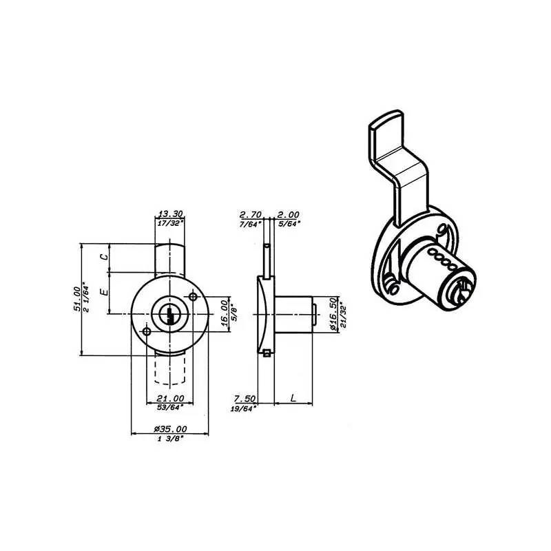 SERRATURE PER MOBILI MERONI 2130 P9,Eur 9,15 Gecertificeerd