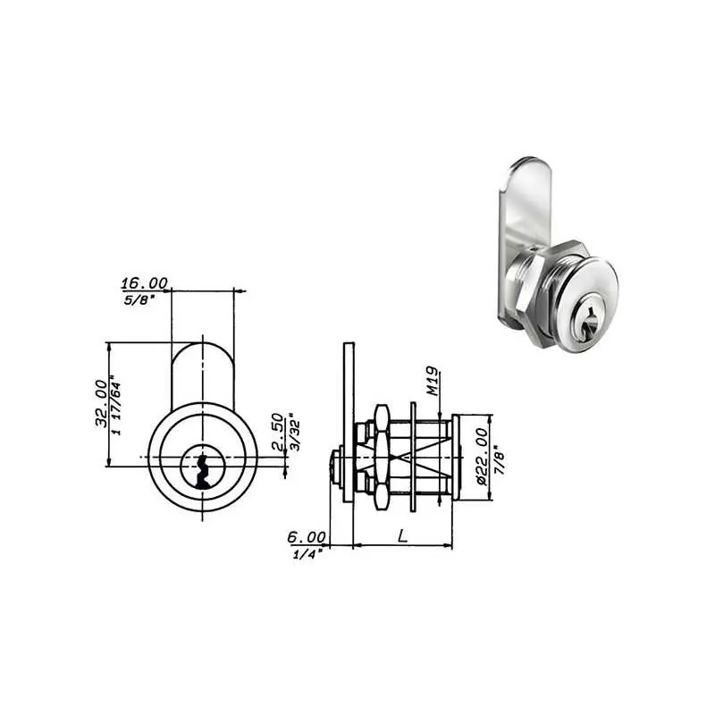 Nieuw SERRATURE PER MOBILI MERONI 2251 25 4,Eur 7,52