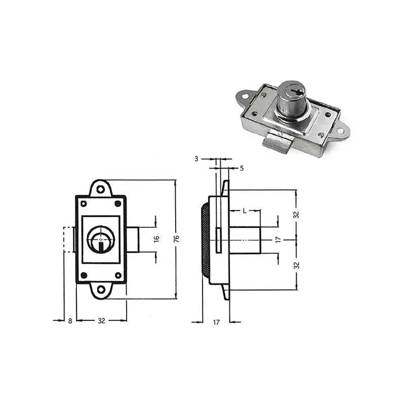 Goedkoop SERRATURE PER MOBILI MERONI-CAS 2A85 25 14,Eur