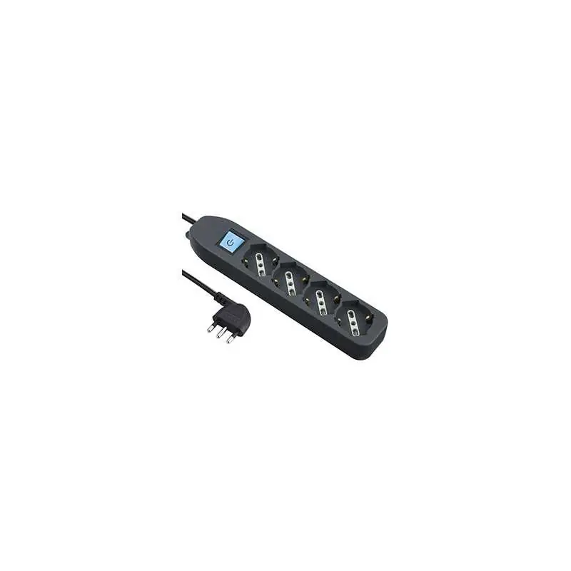 MULTIPRESA ELECTRALINE 62073 NERA 4P + INT,Eur Finale Uitverkoop