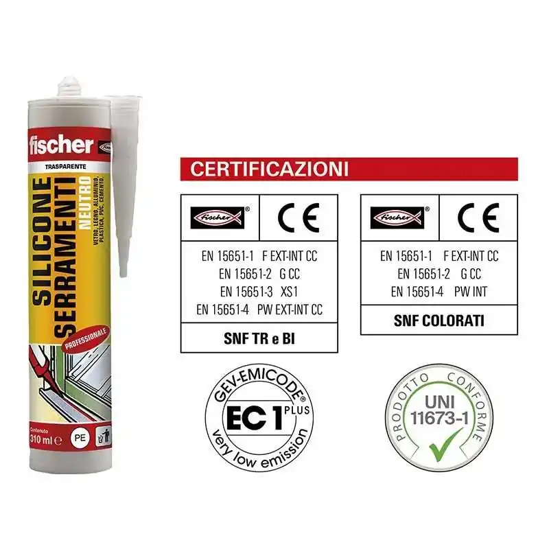 Speciale Aanbieding SILICONE NEUTRO FISCHER SFN SERRAMENTI GRIGIO