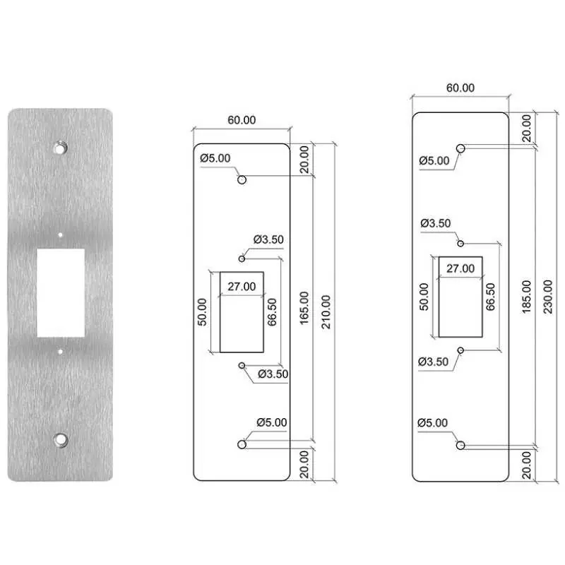 Laatste Versie PLACCHE COPRIVANO INOX PER TAPPARELLE Misura 165 mm