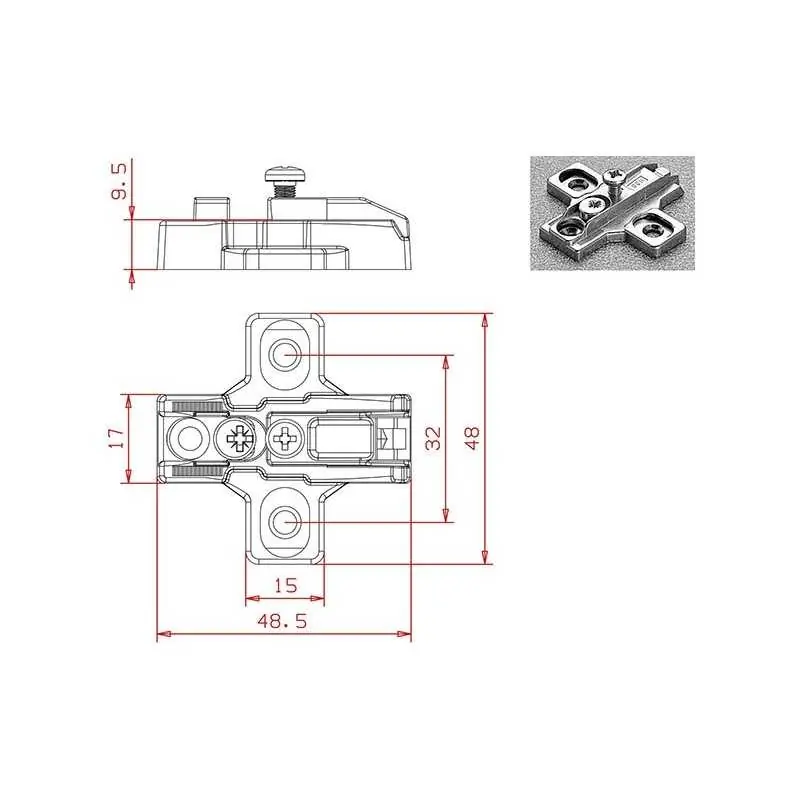 BASE SALICE STANDARD H6 B2R3E6,Eur 1,13 Actieprijs