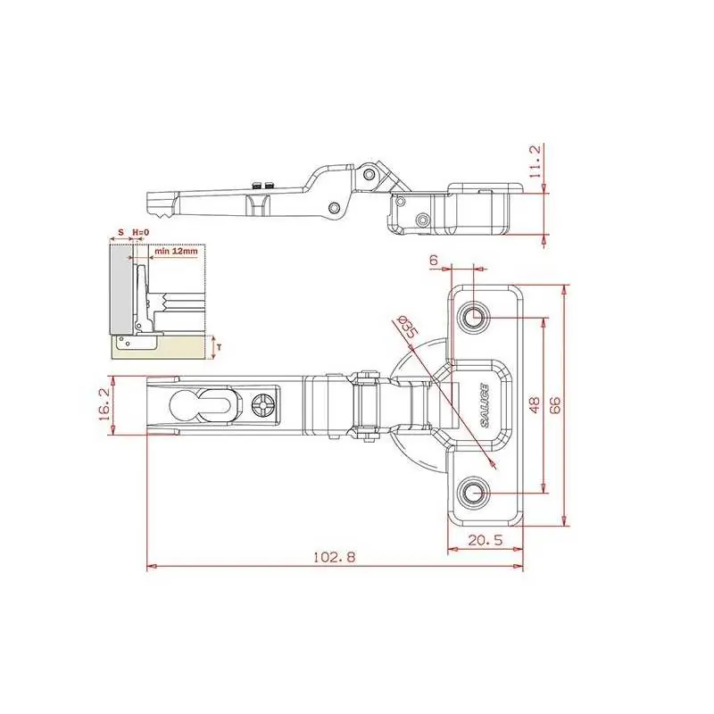 Beste Prijs CERNIERE SALICE FRIGO C0 C2ABF,Eur 2,53