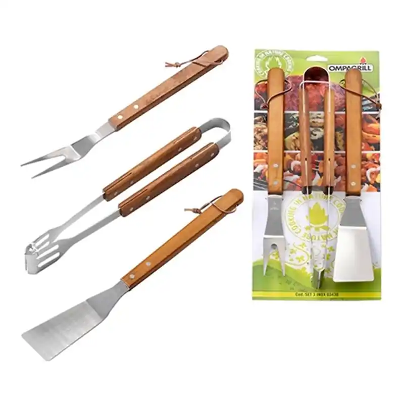 SET PER BARBECUES 3 PEZZI 03430 Hoge Kwaliteit
