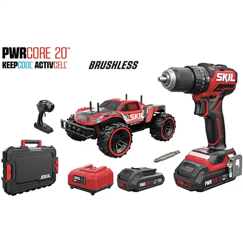 TRAPANI PERCUSSIONE BATTERIA SKIL 3075RC + AUTO RALLY Laatste Versie