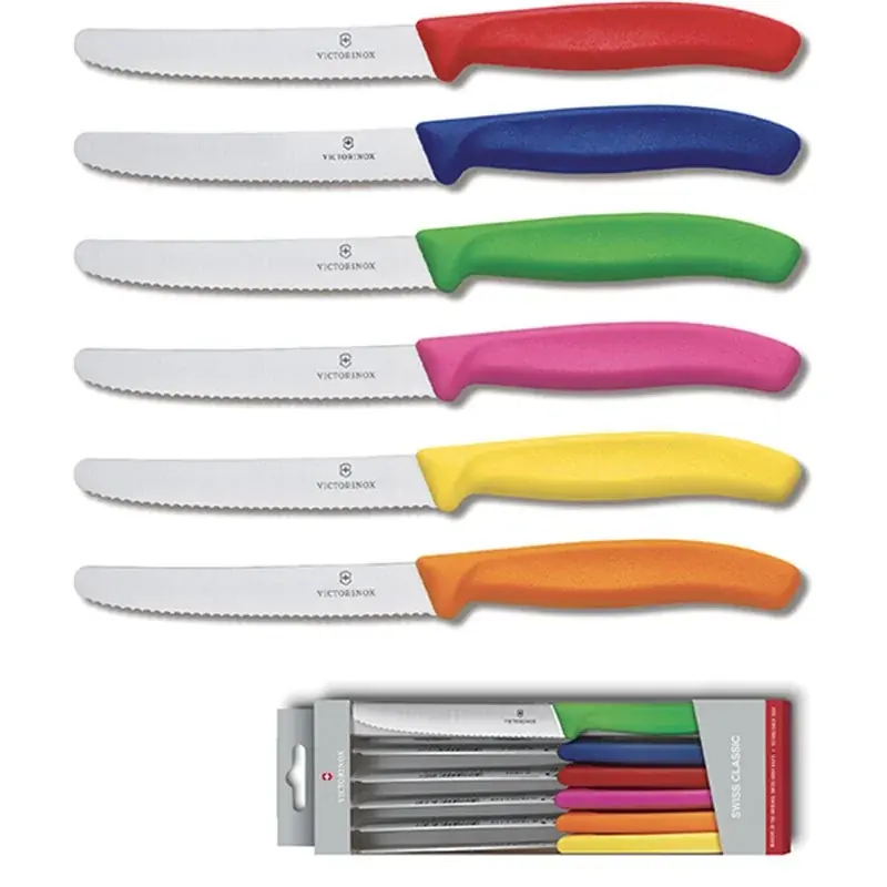 Aanbieding COLTELLI VICTORINOX TAVOLA L.ONDULATA PZ.6