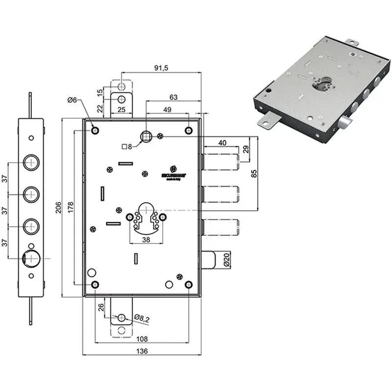 SERRATURE SECUREMME PORTE BLINDATE Gecertificeerd