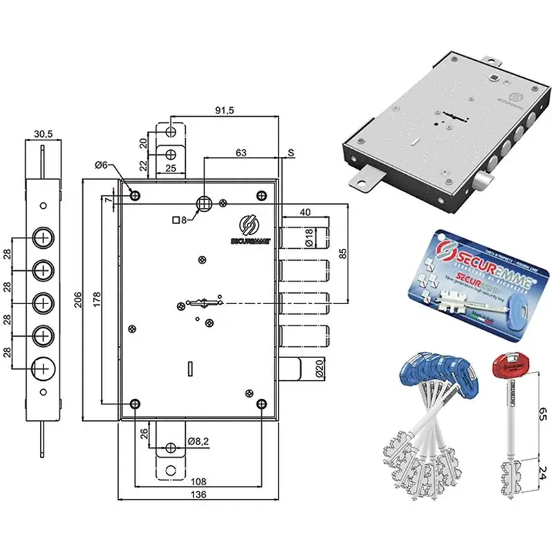 SERRATURE SECUREMME PORTE BLINDATE Actieprijs
