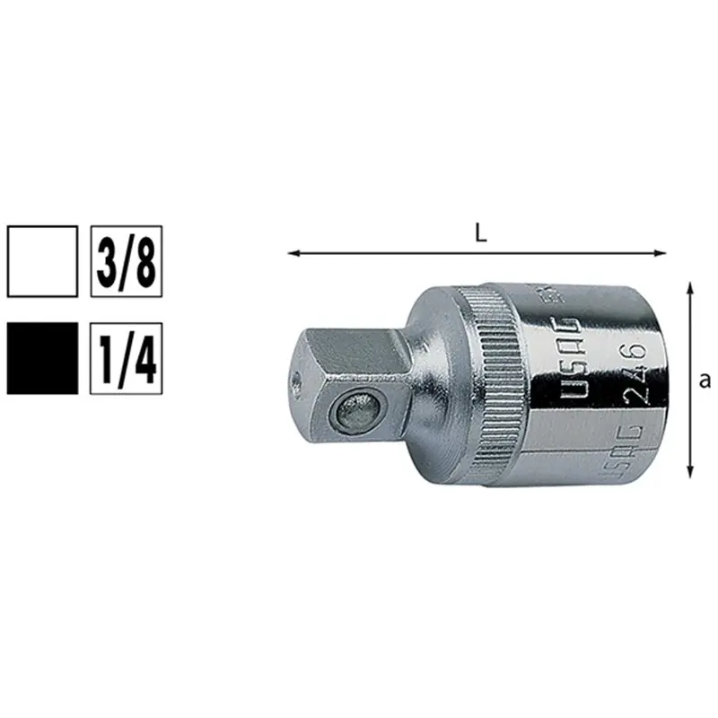 RIDUTTORE USAG 246 F.3/8 - M.1/4 Flitsaanbieding