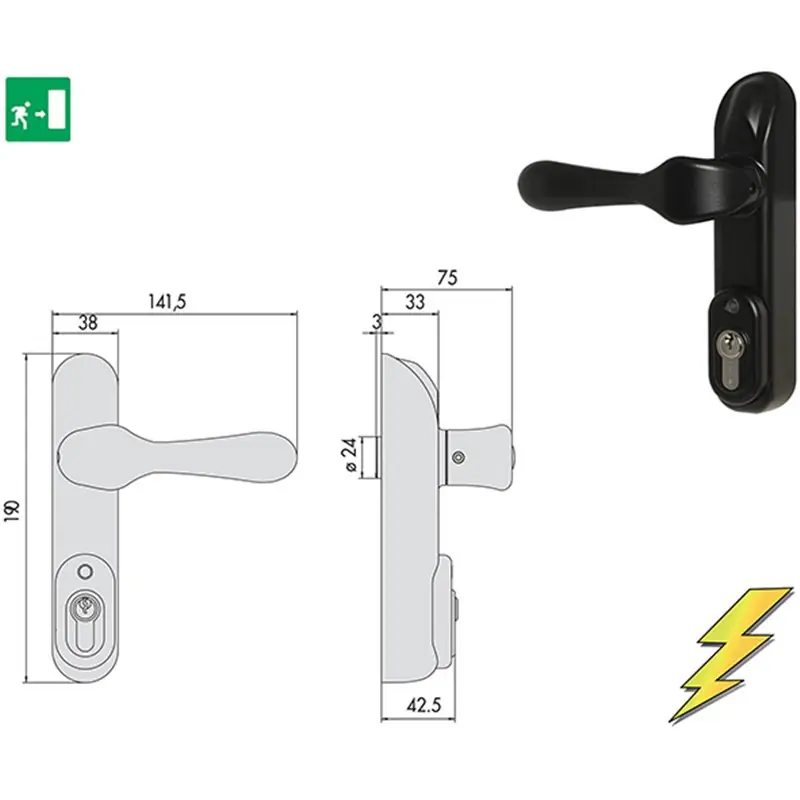 ELETTROMANIGLIA CISA 07074.80 Flitsaanbieding