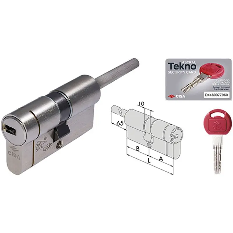 CILINDRI CISA TEKNO 50/30P*0M3T7.90 Gratis Retour