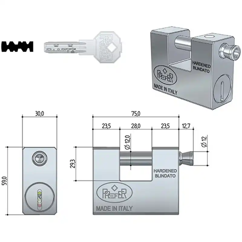 Gratis Retour LUCCHETTI PREFER MONOBL MM75 UL30