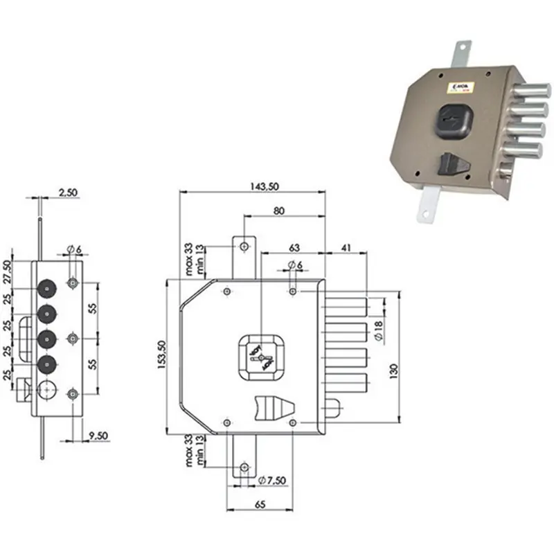Hoge Kwaliteit SERR.MOIA DM TRIPL 4+S G414SX *M