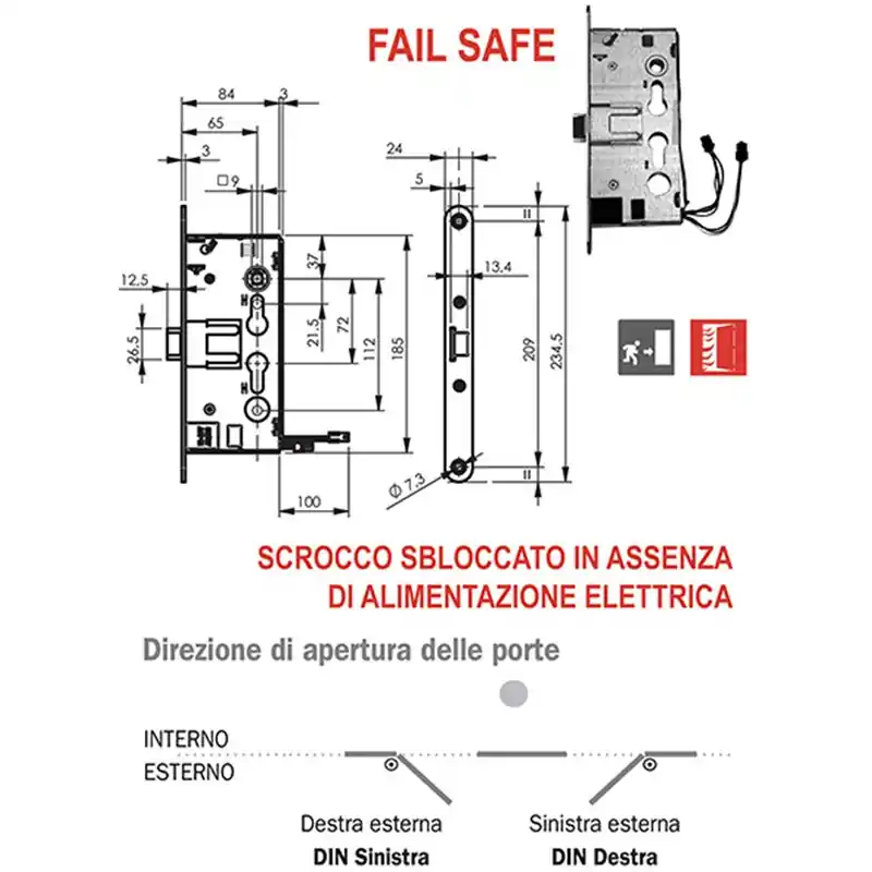 Gecertificeerd SERR.ISEO ANTIP.ELET.214 SAFE SX