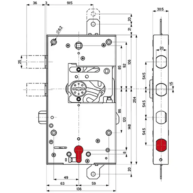 Lage Kosten SERR.PANZETTA DM 2S E65 116MM*D