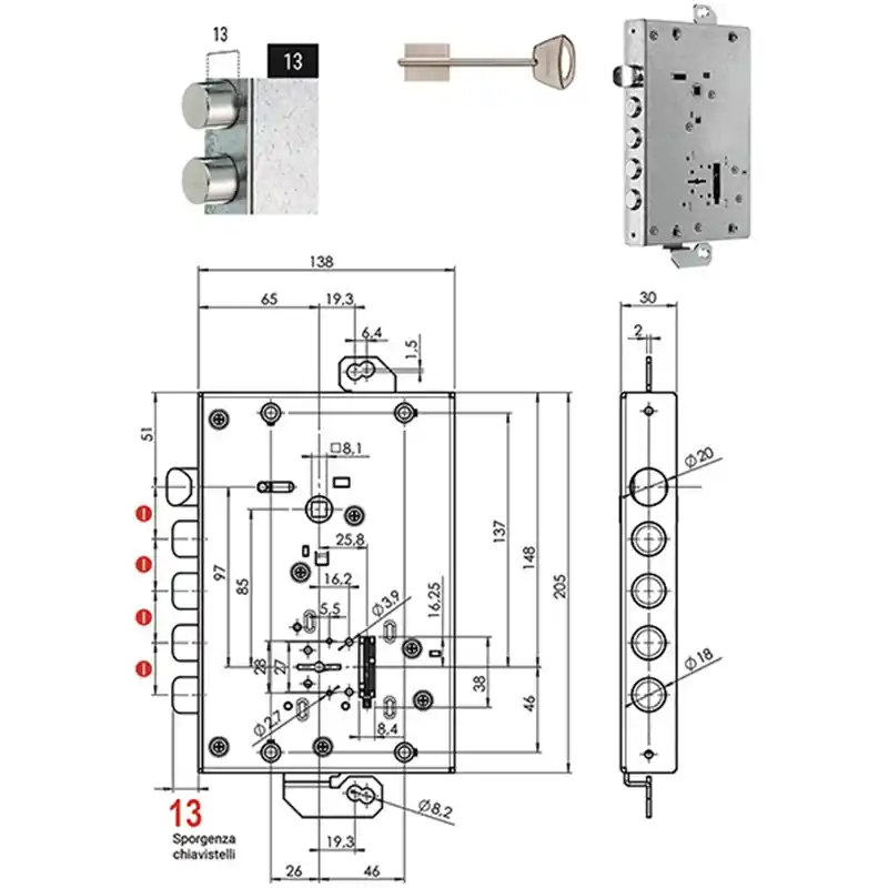 SERR.MULTLOCK MATRIX DM *C* I28 +10 Populair